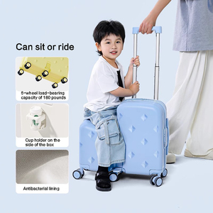 <span class=keywords><strong>Valigia</strong></span> Cavalcabile per <span class=keywords><strong>Bambini</strong></span> 20 Pollici, Bagaglio <span class=keywords><strong>con</strong></span> Sedile 2-in-1, Passeggino per <span class=keywords><strong>Bambini</strong></span>, Trolley da Viaggio per Studenti, Scatola Giocattolo da Imbarco - Product Image 5
