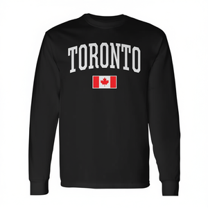 Camiseta de Manga Larga de Toronto, Canadá, con la Bandera Canadiense, Colección Eh Team, para Uso Promocional - Product Image 3