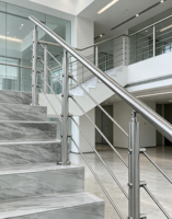Hotel Balkon Garten Krankenhaus Moderner Verstellbarer Stil Innen-Stahlhandlauf Treppengeländer Edelstahlrohr-Geländer