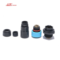 LLT M19 Nylon Push Lock 10pin Automotive Circular Led Garden Connecteur de montage sur panneau étanche