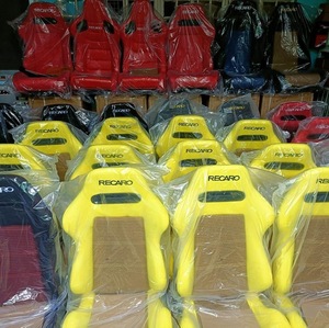 Siège baquet de course universel JBR RECARO SR3 rouge et noir en suède, avec rails à double verrouillage pour voiture – Sièges auto modifiés, best-seller - Product Image 6