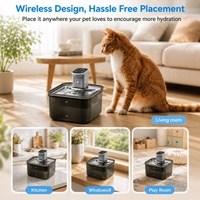 Bebedero Inteligente Inalámbrico para Gatos de 3.5L, Sin Bomba, Libre de Mantenimiento, Batería de 4000mAh, Pantalla de Energía en Tiempo Real, Dispensador Automático de Agua