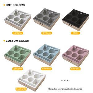 Porte-boissons en silicone Organisateur Canapé Bar <span class=keywords><strong>Snack</strong></span> Console Table Tasse Boîte Caddy Buddy Plateau Alimentaire Usage Domestique Meubles En Bois - Product Image 5