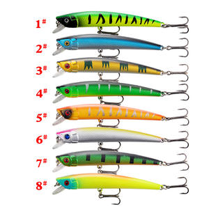 Señuelo duro tipo Minnow XY-331 de 9.5cm y 7.6g con anzuelo triple y sonajero para pesca de lubina en aguas medias. - Product Image 1
