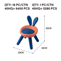 Chaises pour enfants modernes, portables, écologiques, durables, en plastique, avec des oreilles de lapin, confortables et élégantes, pour l'école, la maison, le salon, la chambre à coucher
