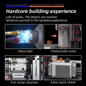 オリオン宇宙ステーションと宇宙船モデルキット963個プラスチック航空宇宙探検宇宙船子供向け教育玩具 - Product Image 3