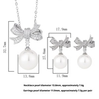 Ensemble de bijoux de mariage pour femme, boucles d'oreilles et collier en cuivre écologique, perles de coquillage blanches 14-12mm, design croix, anti-ternissement, vente en gros