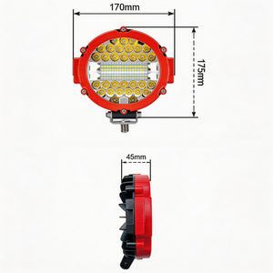 Luz de Trabajo LED de Alta Potencia de 51 W, Faros Antiniebla Redondos de 7 Pulgadas con Haz de Luz Concentrado, Resistentes al Agua, para Camiones Todoterreno 4x4, Tractores y Excavadoras - Product Image 3