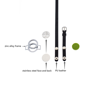 Fashion 25mm vite a vite da donna bracciali <span class=keywords><strong>con</strong></span> olio essenziale in pelle sintetica bracciale diffusore Aroma olio essenziale - Product Image 3