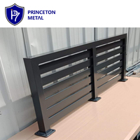 Princeton métal personnalisé aluminium 38/65/100*16mm clôture à lattes Installation facile facilement assemblé treillis agriculture pression Nature