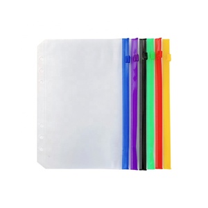Bán buôn nhiều màu 6-hole <span class=keywords><strong>A5</strong></span> PVC Chất kết dính Túi thư mục tập tin với kế hoạch chèn ngân sách hóa đơn Pouch cho 6-Ring <span class=keywords><strong>A5</strong></span> chất kết dính - Product Image 2