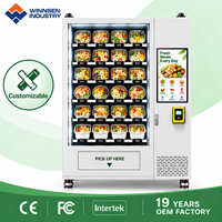 Distributeur automatique de repas Winnsen avec système de chauffage par micro-ondes, repas chauds en libre-service