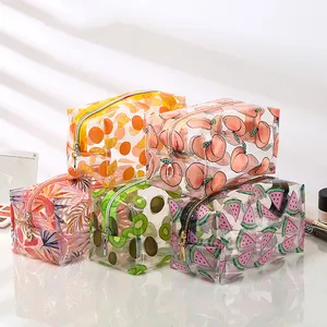 Waterproof Transparent Cosmetic Cute Bags Storage Pouch Makeup Organizer Approved Clear Case Toiletry Bag PVC Zipper Travel