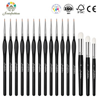 Ensemble de pinceaux professionnels en poils de chèvre pour détails micro et miniatures, marque privée, pour la peinture de modèles