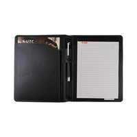 Carpeta de cartera de tamaño A4 de cuero genuino, bolsa de documentos de PU, carpeta de presentación, patrón elegante diseñado, papeles de transporte, documentos
