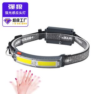 Lampe frontale rechargeable à LED, type C, batterie 1000 mAh, lumière blanche pour la pêche nocturne en extérieur et l'inspection - Product Image 5