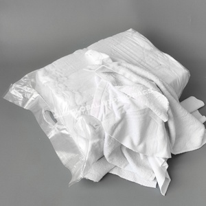 Trapos blancos de grado A, paquete de 20 toallas cuadradas industriales de algodón puro para limpieza. - Product Image 1