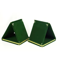 Plaque de reconnaissance vierge en velours pliable vert et rouge pour certificat, récompense, souvenir ou reconnaissance