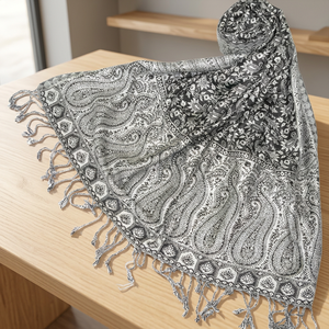 Best Selling 100% Viscose <b>Pashmina</b> Shawl <b>Scarf</b> Jacquard Long Soft Classic Women's Traditional Multi-Function Breathable Winter - Product Image 2