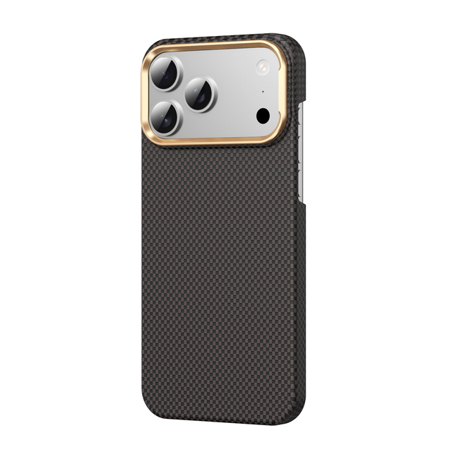 For Magnetic Carbon Fiber Phone Case for 17 Pro-Shockproof Wireless Charge Hard Back Cover Desert Series