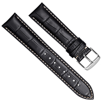 Bracelets de montre en cuir de vachette gaufré crocodile imitation peau de crocodile