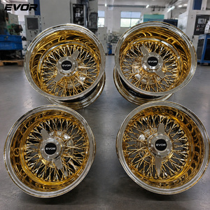 EVOR 휠 14인치 올 골드 와이어 ET -<span class=keywords><strong>70</strong></span> 스포크 - Product Image 4