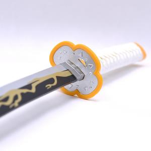 In magazzino a bassa tariffa vendite veloci Anime In legno spada demone uccisore Agatsuma Zenitsu Cosplay spada - Product Image 6
