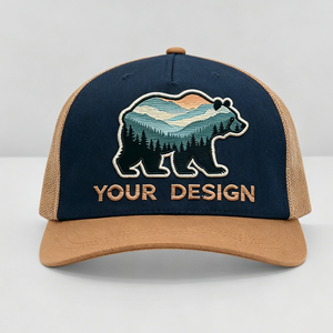 Casquette de baseball en maille ajustable de haute qualité 100 % coton avec <span class=keywords><strong>logo</strong></span> personnalisé brodé, 5 panneaux, style camionneur, pour le sport et les activités de plein air - Product Image 3