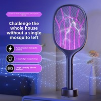 Nouvelle Lampe Anti-Moustiques Électrique 2-en-1 Rechargeable par USB, Batterie Intégrée, Conception Anti-Chute, Lumière Violette, pour l'Exportation