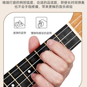 Ukelele de madera de 23 pulgadas, instrumento de cuerda para niños y principiantes, juguete educativo, instrumento musical unisex - Product Image 3