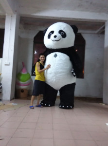 Costume de mascotte de grande taille, sur mesure, <span class=keywords><strong>Kungfu</strong></span> <span class=keywords><strong>Panda</strong></span>, costume de <span class=keywords><strong>panda</strong></span> gonflable personnalisé, costume de <span class=keywords><strong>panda</strong></span> gonflable publicitaire, costumes d'ours en peluche gonflables - Product Image 5