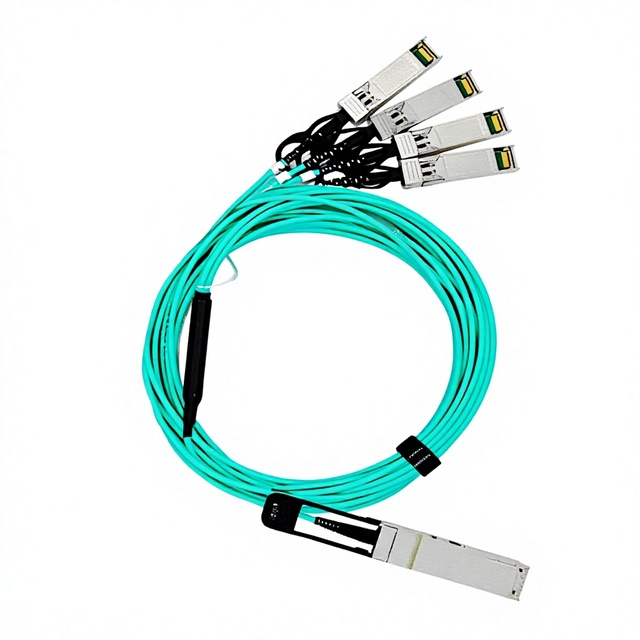 100G QSFP28 to 4x 25G SFP28 AOC Breakout Active Optical Cable 1100m China Carrier Network