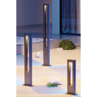 Lampadaire LED d'extérieur, lumière de pelouse, lumière de jardin, solaire, 4,5W, 120LM/W, 5VX4W, PC aluminium, 180XH800MM