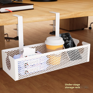 ตะแกรงแขวนเหล็กคาร์บอน<span class=keywords><strong>แบบ</strong></span>ปรับได้<span class=keywords><strong>ชั้น</strong></span><span class=keywords><strong>วาง</strong></span>ด้านข้างของโต๊ะไม่<span class=keywords><strong>เจาะ</strong></span>สำหรับห้องเรียนในสำนักงานสำหรับการจัดเก็บทำความสะอาด - Product Image 2