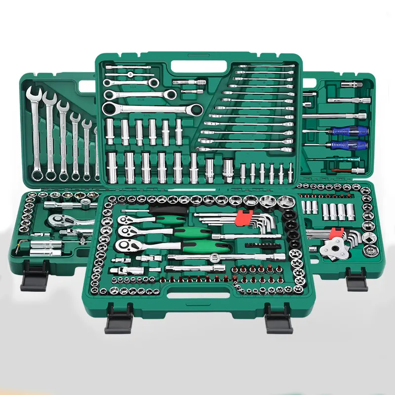 Kit de boîte à outils de réparation automobile pour mécanicien, kit de boîte à outils de ménage, outils de quincaillerie pour mécanique automobile, vente en gros, 108 pièces