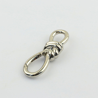 Mousqueton en alliage de zinc de haute qualité, étanche, 75x25mm, en forme de nœud, pour sac, mousqueton, vente en gros