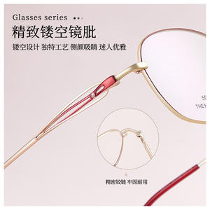 Nuevas Monturas de Gafas Ovaladas de Aleación para Mujer 50077, Ligeras, Montura Completa, Lentes de Resina, Origen Danyang - Product Image 3