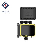 Boîtier de jonction étanche IP68 en nylon 450V à 4 voies pour connecteur de câble, boîte de terminaison pour éclairage LED de moto -40 +105