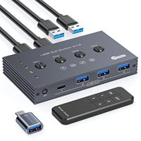 USB 3.2 Anahtarlayıcı, 4 Bilgisayar 1 USBC ve 3 USBA Cihazını Ortaklaşa Kullanır, 10Gbps 4 Portlu USB Anahtarlayıcı