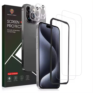 <span class=keywords><strong>4</strong></span> Trong 1 HD Tempered Glass Bảo Vệ Màn Hình Với Máy Ảnh Ống Kính Bảo Vệ Cho <span class=keywords><strong>iPhone</strong></span> 15 14 13 12 Pro Max Điện Thoại Di Động - Product Image 1