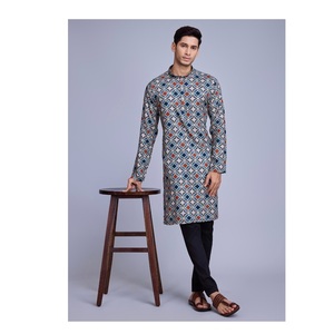 Le nouveau festival exclusif porte la kurta pour hommes pour les occasions spéciales telles que les fêtes de mariage et les festivals - Product Image 1