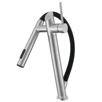 Robinet de cuisine en acier inoxydable SUS304 doré, rotatif à 360 degrés, avec flexible en silicone, mitigeur intelligent