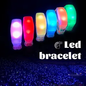 파티를위한 컨트롤러 빛나는 팔찌와 Led 파티 팔찌 어린이 원격 제어 Led 팔찌