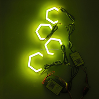Accessoires Anneaux hexagonaux en coton 70mm 80mm 86mm 90mm 106mm Multicolores App RGB Anneaux LED hexagonaux à changement de couleur Anneaux halo hexagonaux