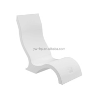 Moderner Outdoor-Fiberglas-Sonnenliegestuhl, nicht faltbar, vielseitig einsetzbar für Pool und Park, mit optionaler Farbe und Yuwei-Holzgehäuse