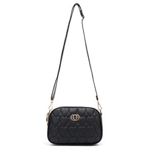 Sac à bandoulière élégant pour femme en PU de haute qualité avec compartiment pour téléphone et logo mignon, noir - Product Image 5