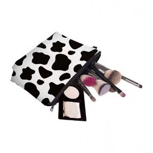 Pochette de maquillage imperméable à imprimé vache, sac de voyage portable pour femmes et filles - Product Image 5