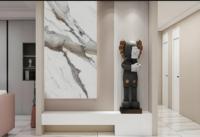 Panneau mural en PVC imperméable effet marbre, revêtement UV, pour décoration intérieure, salon, Europe