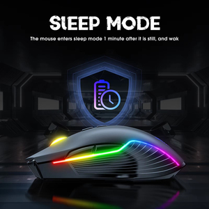 เมาส์ไร้สาย <span class=keywords><strong>ONIKUMA</strong></span> <span class=keywords><strong>CW905</strong></span> 2.4G แบบชาร์จได้ พร้อมปุ่ม 6 ปุ่ม เมาส์เกมมิ่ง RGB LED ออกแบบตามหลักสรีรศาสตร์สำหรับมือขวา เซ็นเซอร์ออปติคอล - Product Image 6