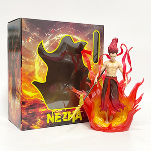 Nhà Máy Bán buôn 26cm nezha 2's ma thuật trẻ em trang trí búp bê lửa-tipped giáo thiết kế với ngọn lửa hiệu ứng Cơ Sở - Product Image 1